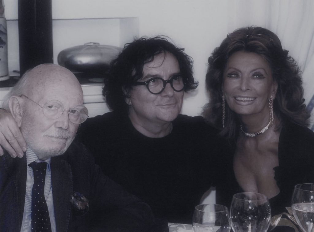 Armando-Trovajoli-con-Sophia-Loren-e-Renato-Zero_Archivio-Mariapaola-Trovajoli