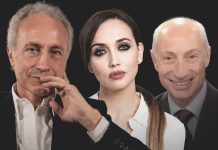 Marco Travaglio e Chiara Francini ospiti di Schermi di Piombo a Roma Marco Travaglio, Chiara Francini e Adolfo Fantaccini